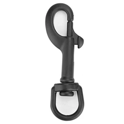 Afbeelding van Tbest scuba Hook, roestvrijstalen bolt snap duikhaak, roestvrij staal werveloog klikhaak karabijnhaak kit diving accessoires (75 mm zwart)