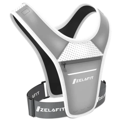 Afbeelding van ZelaFit® Running Vest Telefoonhouder Verstelbare Reflecterende Telefoon Houder met Waterdicht Pouch en Sleutelhouder Perfecte Lichtgewicht Accessoires (Ghost Edition