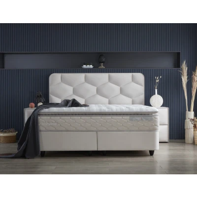 Afbeelding van 2 Persoons Boxspring Met Opbergruimte Dolcebedd Beige 160x200 cm Pocketvering Inclusief Topper Dekbed Discounter.nl