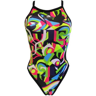 Afbeelding van Turbo Geo Abstract Zwempak Veelkleurig 5XL Vrouw