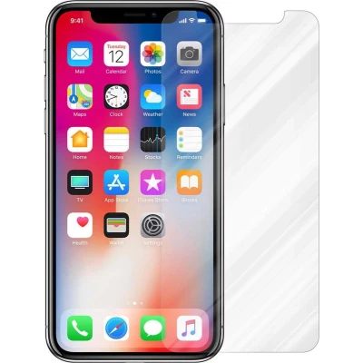 Afbeelding van Cadorabo Pantser film geschikt voor Apple iPhone X / XS in KRISTALHELDER Geharde (Tempered) display beschermglas 9H hardheid met 3D Touch (RETAIL PACKAGING)