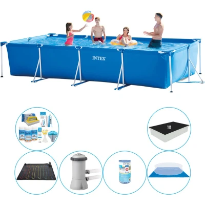 Afbeelding van Intex Frame Pool Rechthoekig 450x220x84 cm Slimme Zwembad Deal