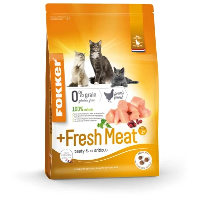 Afbeelding van Fokker Cat Fresh Meat Kip Kattenvoer 7 kg