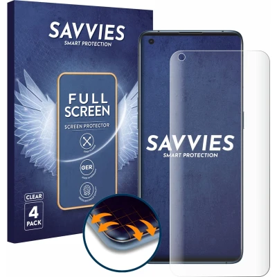 Afbeelding van Savvies Screenprotector voor Oppo Find X3 Pro Folie Beschermfolie transparant volledig dekking (4 Stuks)