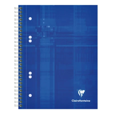 Afbeelding van Collegeblok Clairefontaine Studium A5+ 6 gaats 80blz ruit 5x5mm assorti