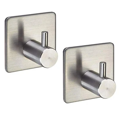 Afbeelding van 2 stuks SOTECH wandhaken Pandora 45 x 30 mm RVS zelfklevend voor keuken en badkamer