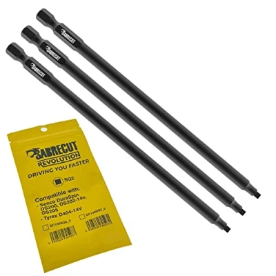 Afbeelding van SabreCut SC130SQ2_3 130 mm SQ2 compatibel met SENCO DuraSpin DS200 DS202 14V DS205 EA0123 en TYREX D404 droogbouwschroevendraaier automatische voeding eenzijdig vierkant nr. 2