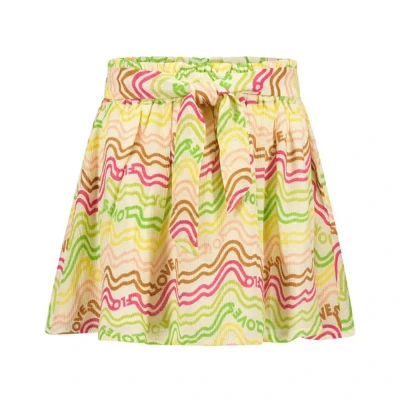 Afbeelding van Like Flo rok met all over print en ceintuur multicolor