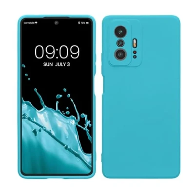 Afbeelding van kwmobile telefoonhoesje geschikt voor Xiaomi 11T / Pro Hoesje smartphone Back cover in ijsblauw