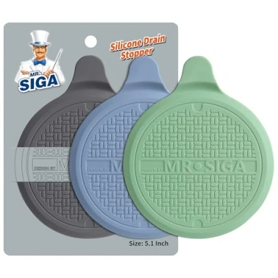 Afbeelding van MR.SIGA Afvoerplug Siliconen voor Douche Bad Gootsteen Wastafel Badplug met Zuignap 3 Pack