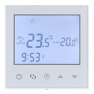 Afbeelding van Wengart Verwarmingsthermostaat WG03 2, wekelijkse programmering, 24 V AC, 3 A, touch toetsen, voor het instellen van de omgevingstemperatuur met vensteropeningsdetectie en vakantiemodus