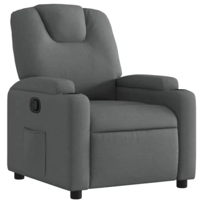 Afbeelding van vidaXL Fauteuil verstelbaar stof donkergrijs