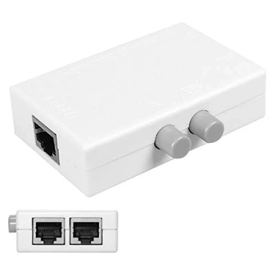 Afbeelding van CHENYANG CY UTP STP 2 in 1 Out poorten RJ45 LAN CAT Network Switch Selector Internal External Networking Switcher Splitter Box