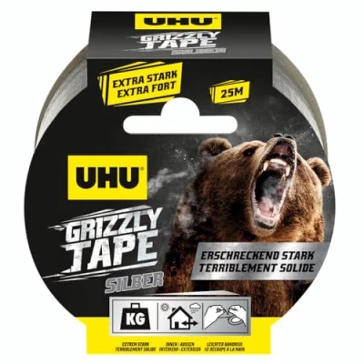 Afbeelding van UHU, Plakband, Grizzly Tape, Extreem sterk, duurzaam &amp; waterdicht weefselband, 5 cm x 2 (49 mm)