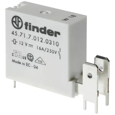 Afbeelding van Finder 45.71.7.012.1310 Printrelais 12 V/DC 16 A 1x NO 1 stuk(s)