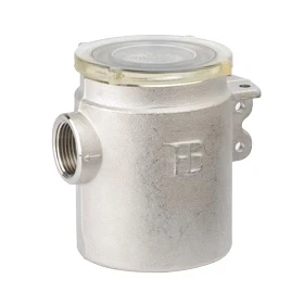 Afbeelding van Messing vernikkeld koelwaterfilter met rvs 316 zeef 3/4