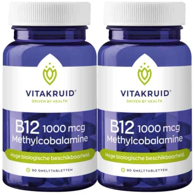 Afbeelding van Gratis Verzending: 2x Vitakruid B12 Methylco 1000 Mcg 90 tabletten