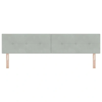Afbeelding van vidaXL Hoofdbord Set van 2 Lichtgrijs Hout 100 x 40 7 cm