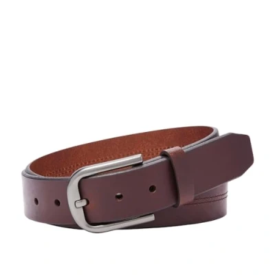 Afbeelding van FOSSIL Leren Riem Samson Belt W115 Brown Donkerbruin