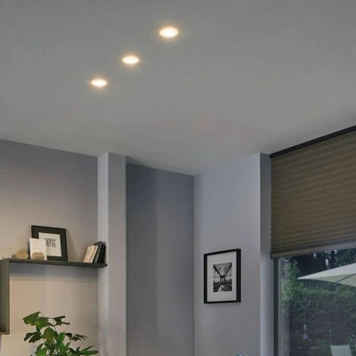 Afbeelding van Paulmann LED inbouwlamp voor badkamer Set van 3 stuks 15 W Satijn, Wit