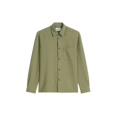 Afbeelding van Marc O&#039;Polo Denim Regular MIT Feiner Struktur Overhemd, Heren, Maat: Small, Oak ash