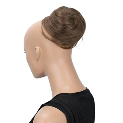Afbeelding van CAISHA Dutt Haarstuk Vlecht Topknot Hepburn Haarelastiek Updos Lichtbruin DC6