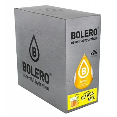 Afbeelding van Bolero CITRUS mix Drinks 24x9g Een verfrissende poederdrank zonder suiker gezoet met stevia Vitamine C gezonde drank aanbevolen door diabetici maak kennis van citrusaroma&#039;s