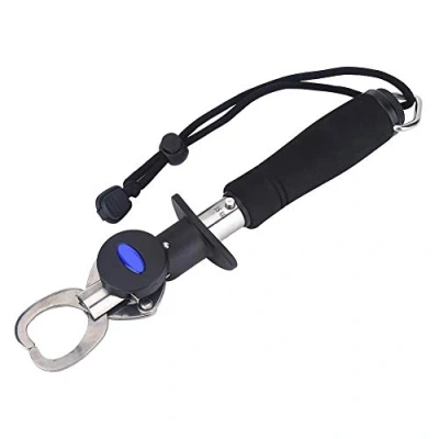 Afbeelding van Roestvrijstalen Fish Lip Grabber Holder Visgrijper met 15 kg weegschaal en meetlint