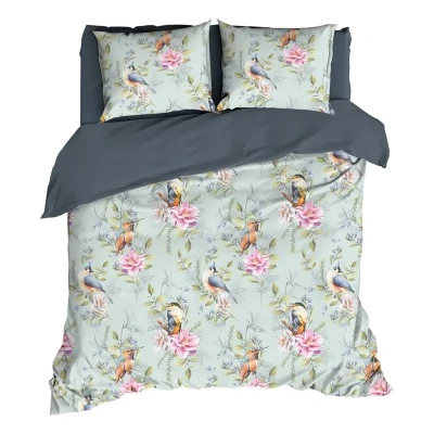 Afbeelding van Dekbedovertrek Satin d&#039;Or Songbird Multi Satijn 240 x 200 / 220 cm Lits Jumeaux