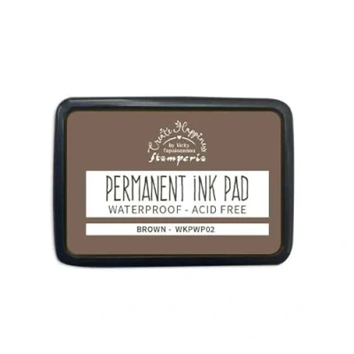 Afbeelding van Stamperia Create Happiness Permanent Dye Ink Pad Brown (WKPWP02)