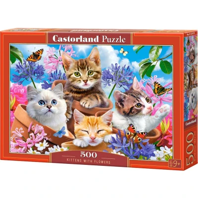 Afbeelding van Castorland Kittens with Flowers 500pcs