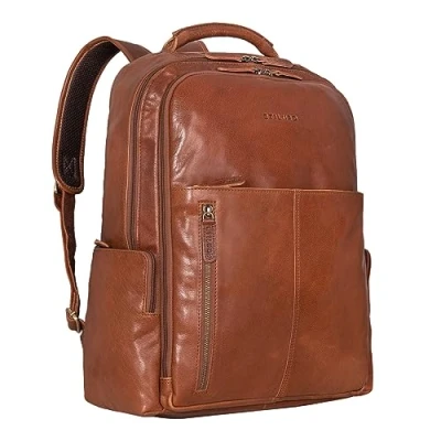 Afbeelding van STILORD &#039;Sherlock&#039; Leren Rugzak voor Mannen en Vrouwen Vintage Studenten Stadsrugzak Grote Boodschapper Retro, Kleur:maraska bruin