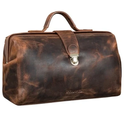 Afbeelding van STILORD &#039;Percy&#039; Dokterstas Leder Vintage Business Handtas Echt Leder, Kleur:soria bruin