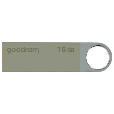 Afbeelding van Goodram 16GB USB 2.0 16 GB Type A 20 MB/s Draaibare ring Zwart Zilver (16 GB, A, 2.0), stick, Zwart,