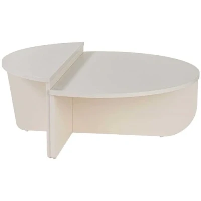 Afbeelding van Design salontafel Restine L90cm Wit Hout Menzzo