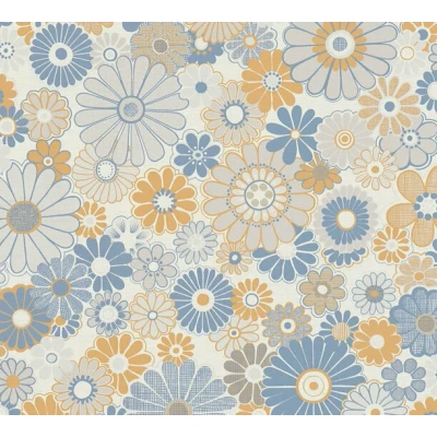 Afbeelding van AS Creation Retro Chic 39535 2 / 395352 Blauw Oranje