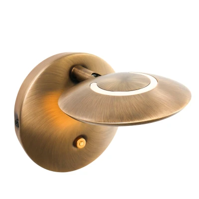 Afbeelding van Wandlamp brons rond LED