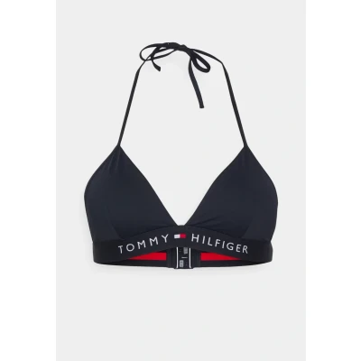Afbeelding van Tommy Hilfiger Triangle Fixed Bikinitop, Dames, Maat: Small, Desert sky