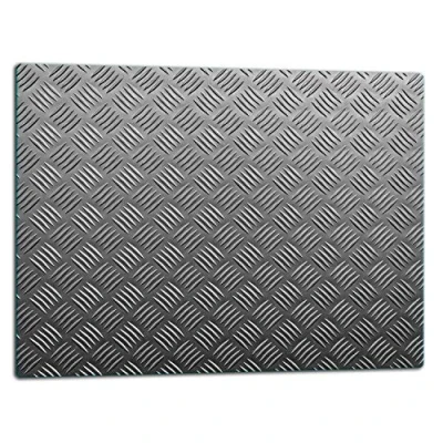 Afbeelding van TMK glazen snijplank, fornuisafdekplaat, keramische plaat, 1 delig, 52 x 40, snijplaat, spatbescherming, universele glasplaat, keuken, grijs