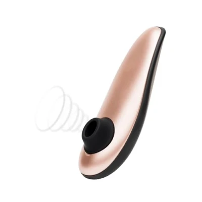 Afbeelding van Womanizer Classic opzetvibrator, clitoriszuur, intieme stimulator, 8 intensiteitsniveaus, donkerpaars rosé goud
