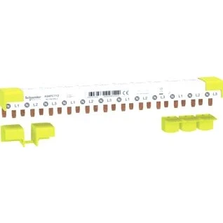 Afbeelding van Schneider electric acti9 kamrail busbar 3l n gebalanceerd 9 mm afstand 12 modules 80a a9xpc712