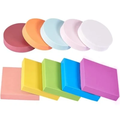 Afbeelding van NBEADS 10 Stks Vierkante &amp; Ronde Rubber Stempel Carving Blokken voor Scrapbooking, Ansichtkaarten, Uitnodigingskaarten, Diy Project