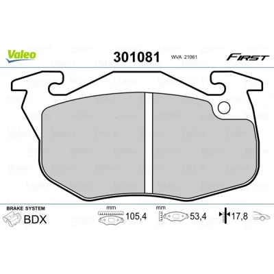 Afbeelding van Valeo Remblokset 301081