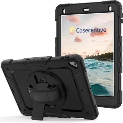 Afbeelding van Casecentive Handstrap Pro Hardcase met handvat iPad 10.5 / Air (2019) zwart