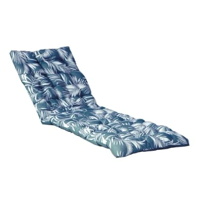 Afbeelding van Atout Ciel Gewatteerd kussen, tweekleurig, voor zonnebad, ligstoel van waterafstotende stof, 190 x 60 cm, 6 varianten, grijs