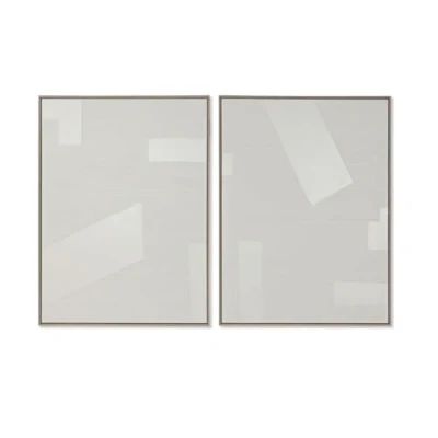 Afbeelding van Schilderij Home ESPRIT Wit Modern 75 x 4 100 cm (2 Stuks)
