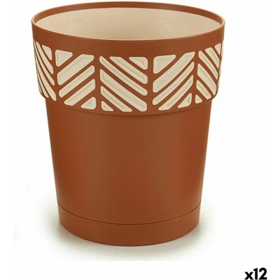 Afbeelding van Zelfwaterende bloempot Stefanplast Orfeo Terra cotta Plastic 15 x cm (12 Stuks)