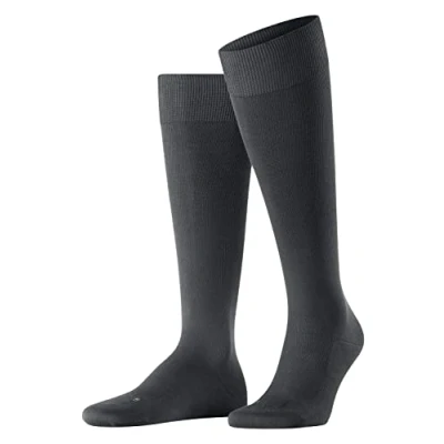Afbeelding van Falke Energizing Cotton Kneehigh Compression Kniekousen anthracite, Heren, Maat: 43/44, Anthracite