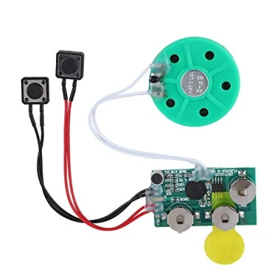 Afbeelding van Spraakwenskaart, opnieuw opneembare soundchipmodule, doe het zelf wenskaartchip, 4 minuten muziek geluid spraakopname speler chipmodule met knoppen, voor kaarten/speelgoed