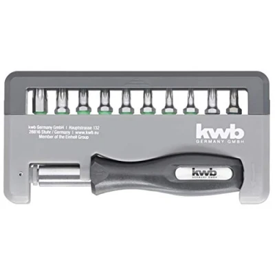 Afbeelding van KWB Torx 12 delige schroevendraaier bit box INDUSTRIAL STEEL